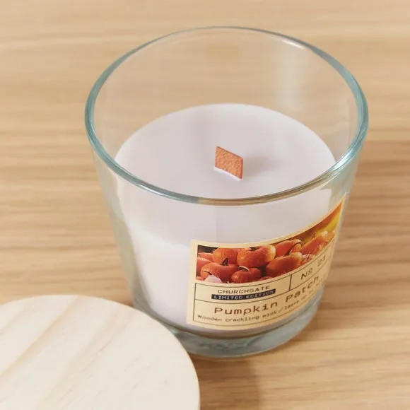 Crackle Candle Pumpkin Patch - Clear