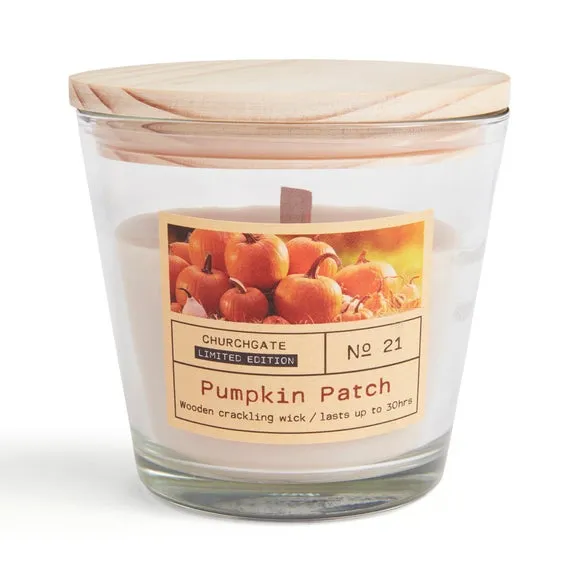 Crackle Candle Pumpkin Patch - Clear