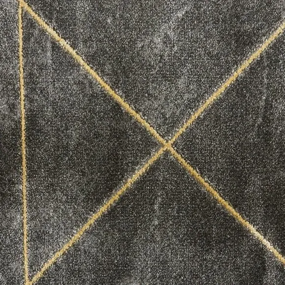 Craft Rug with 3D Metallic Effect - Dark Grey