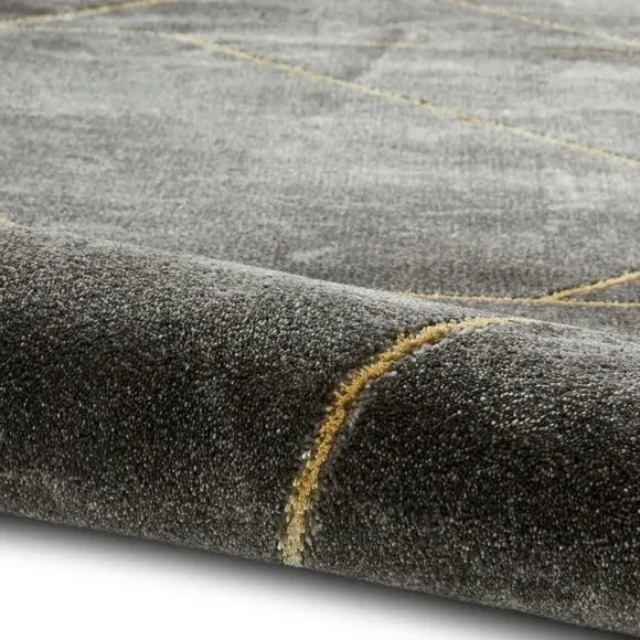Craft Rug with 3D Metallic Effect - Dark Grey