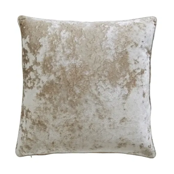 Crushed Velour Cushion - Champagne, Velour