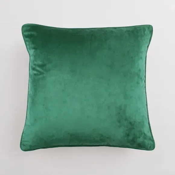 Crushed Velour Cushion - Emerald, Velour