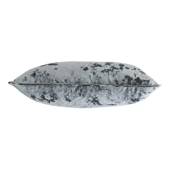 Crushed Velour Cushion - Grey, Velour