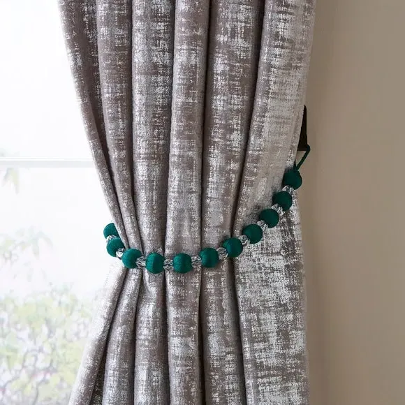 Crystal Curtain Tieback - Emerald, Polyester