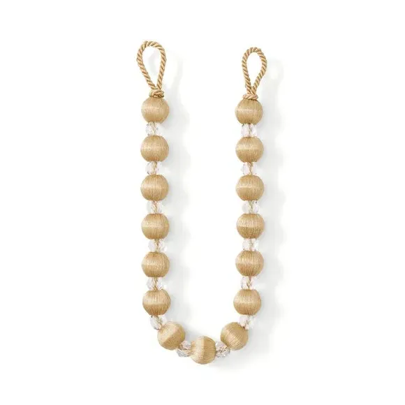 Crystal Curtain Tieback - Gold, Polyester