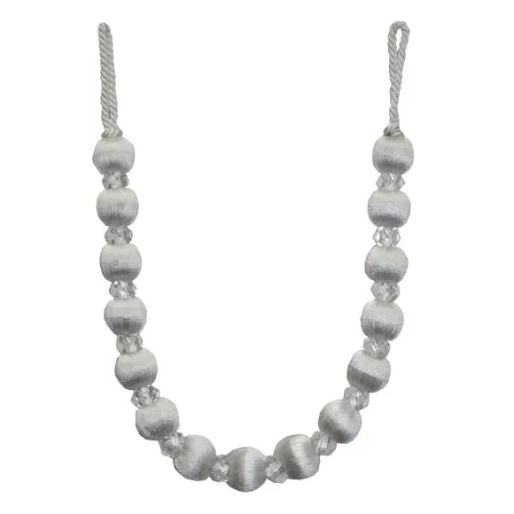 Crystal Curtain Tieback - Ivory, Polyester