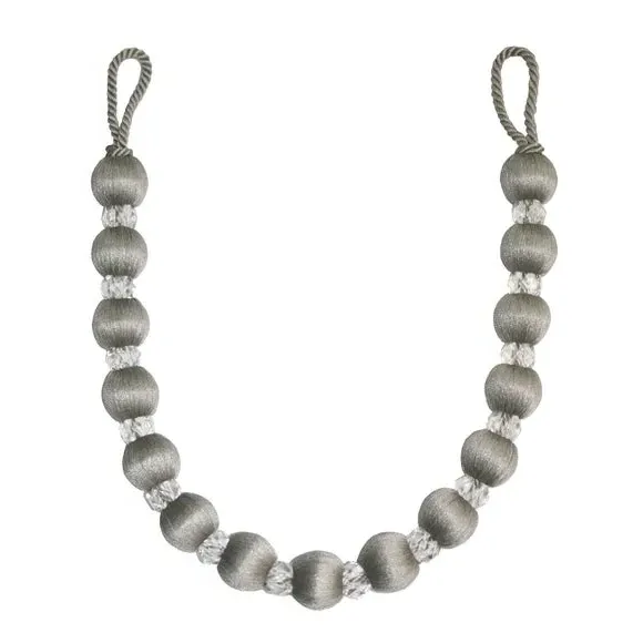 Crystal Curtain Tieback - Warm Grey, Polyester