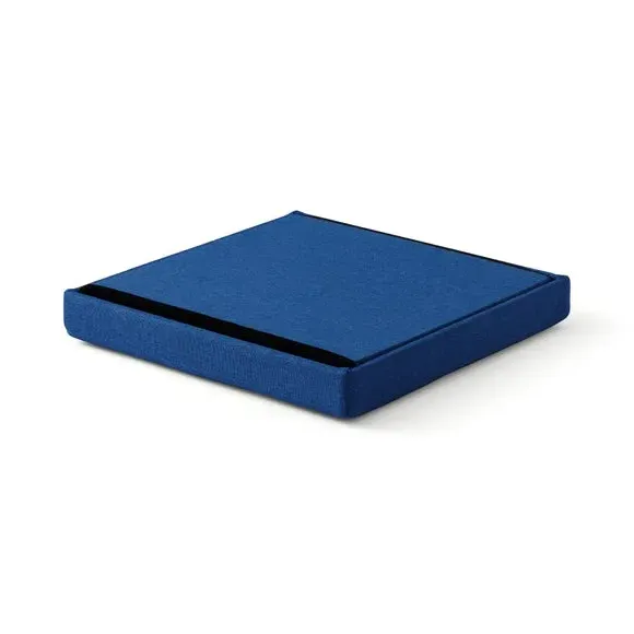Cube Storage Ottoman - Blue, Faux Linen