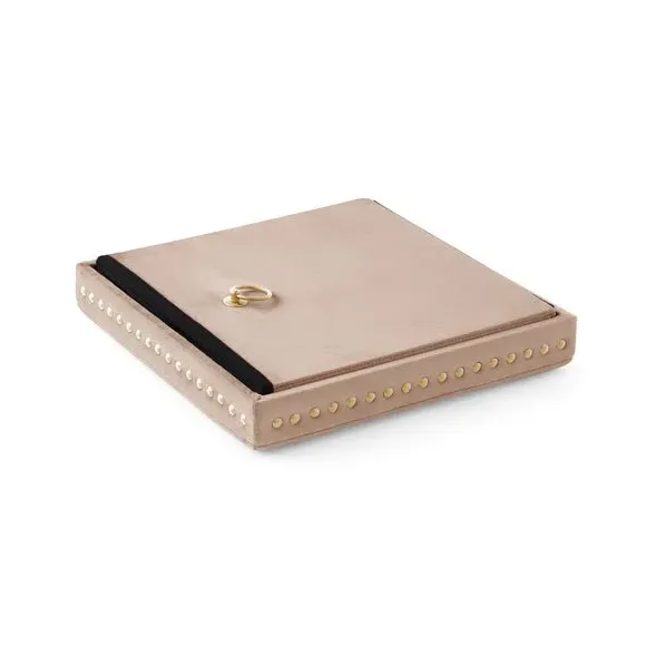Cube Storage Ottoman with Folding - Cream, Velvet