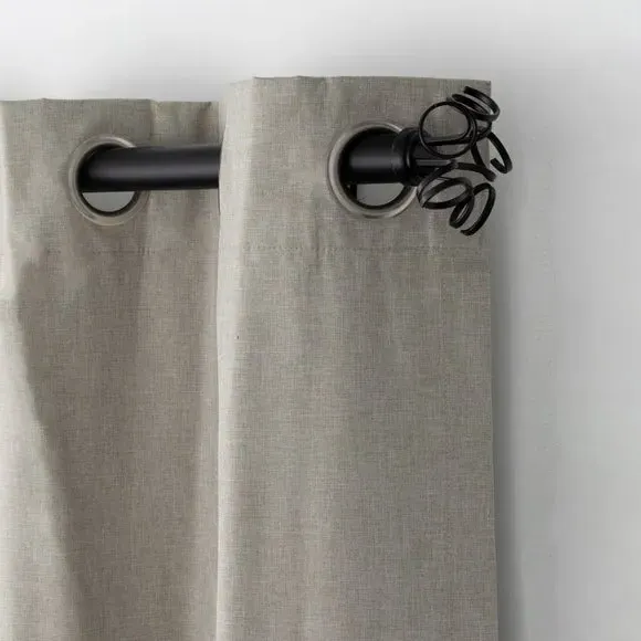 Curtain Finial Pair with Swirl Design - Black image