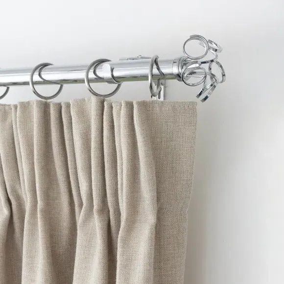 Curtain Finial Pair with Swirl Design - Chrome