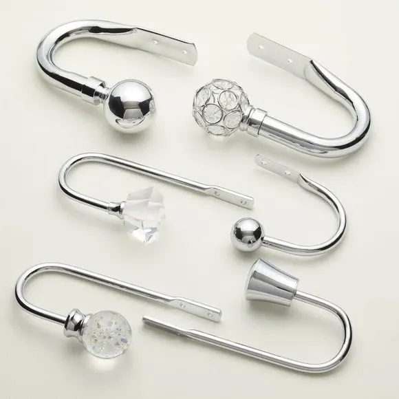 Curtain Holdback with Square End - Chrome