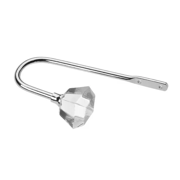 Curtain Holdback with Square End - Chrome image