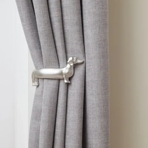 Curtain Holdbacks - Satin Steel, Resin