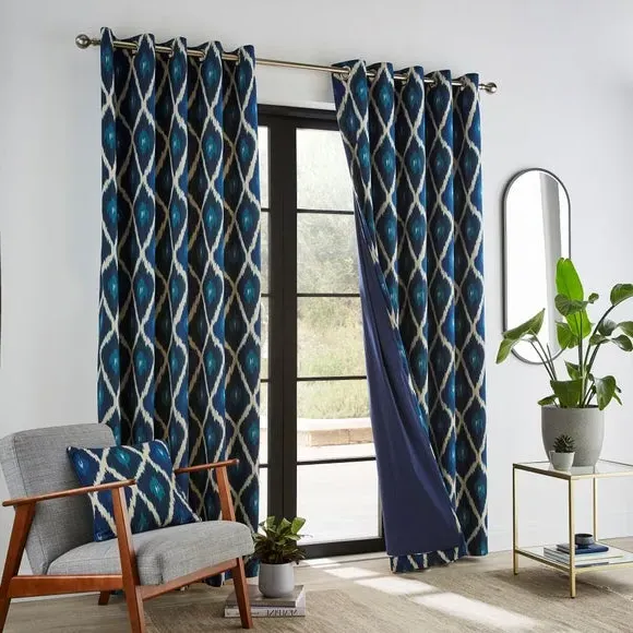 Curtain Linings with Versatile Header - Navy