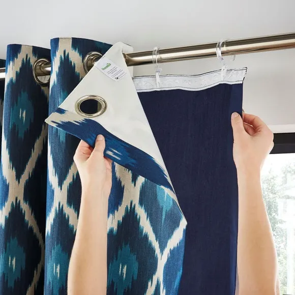 Curtain Linings with Versatile Header - Navy