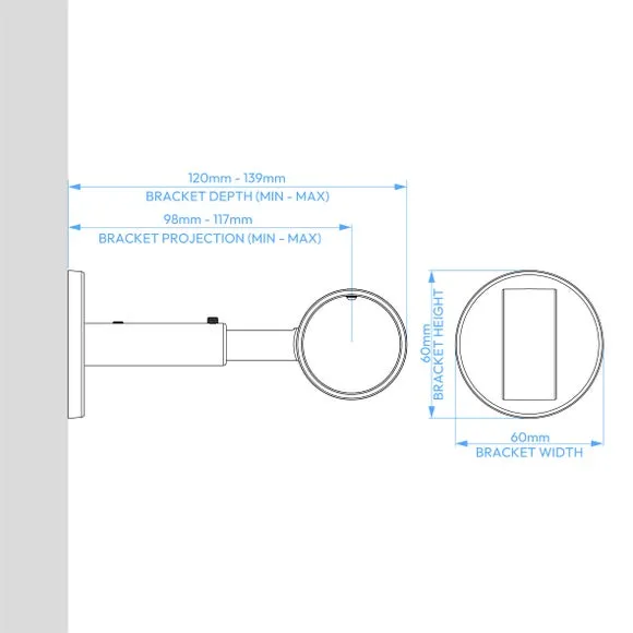 Curtain Pole with Rings - Chrome, Acrylic