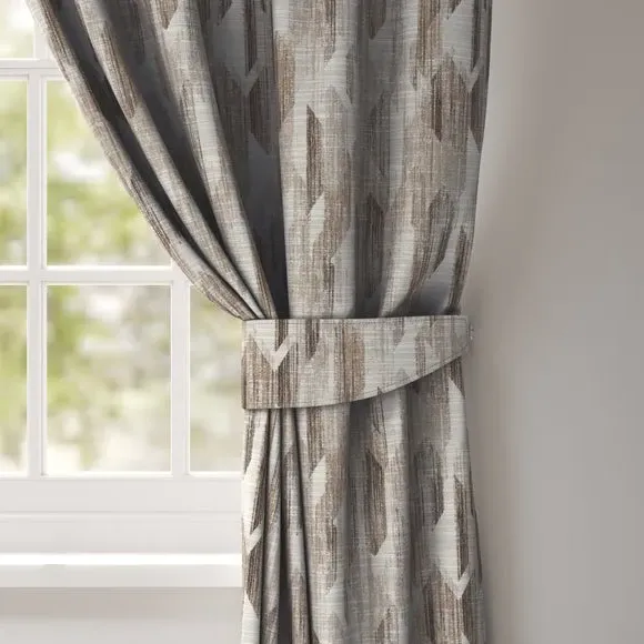 Curtain Tieback Abstract Print - Natural, Polyester image