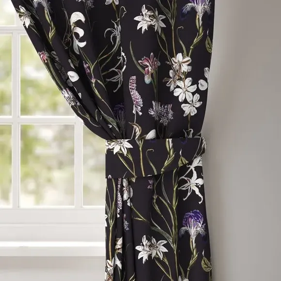 Curtain Tieback - Black, Velvet image
