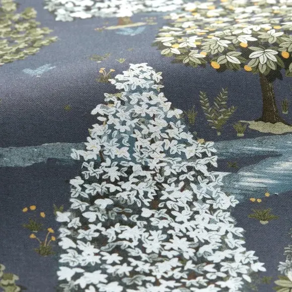 Curtain Tieback Botanical Print - Danube, Cotton