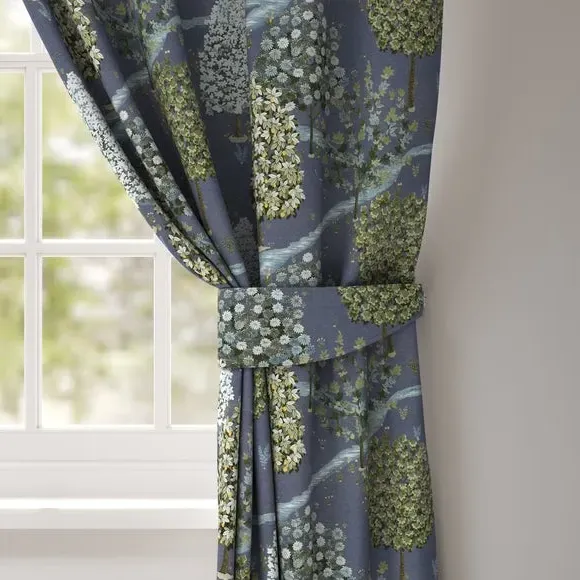 Curtain Tieback Botanical Print - Danube, Cotton image