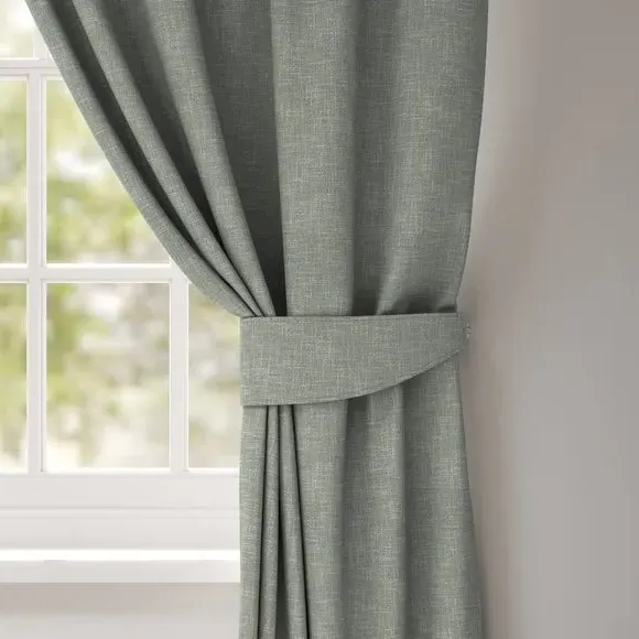 Curtain Tieback - Duck Egg, Hessian image
