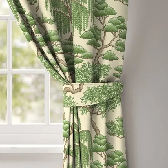 Curtain Tieback Fire Retardant - Green, Fabric image