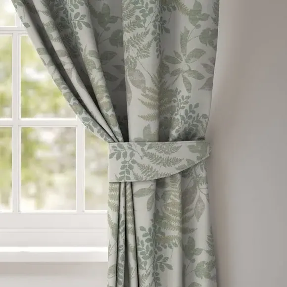 Curtain Tieback Fire Retardant - Jade, Fabric image