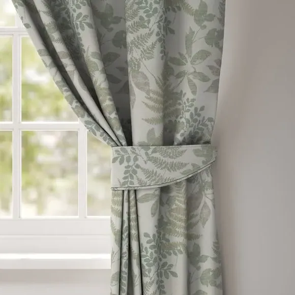 Curtain Tieback Fire Retardant - Jade, Fabric