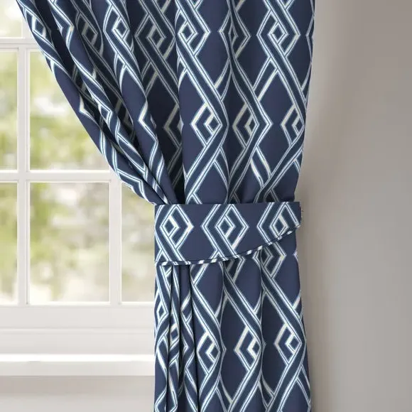 Curtain Tieback Fire Retardant - Lapis, Fabric