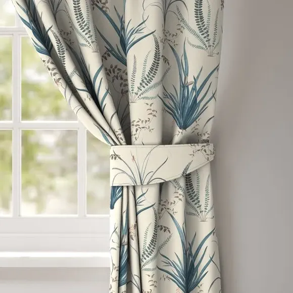 Curtain Tieback Fire Retardant - Peacock, Fabric image