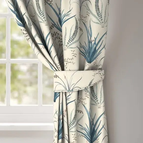 Curtain Tieback Fire Retardant - Peacock, Fabric