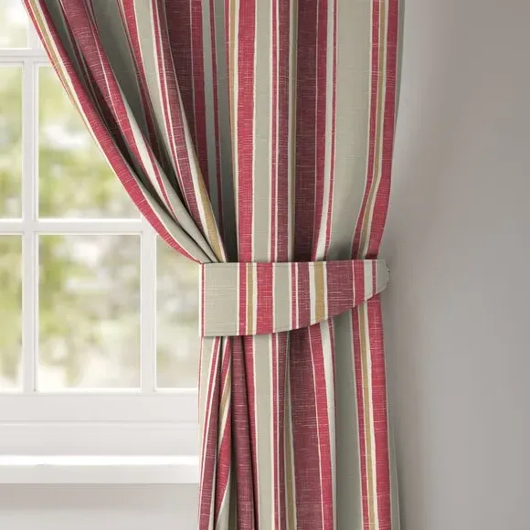 Curtain Tieback Fire Retardant - Scarlet, Fabric image