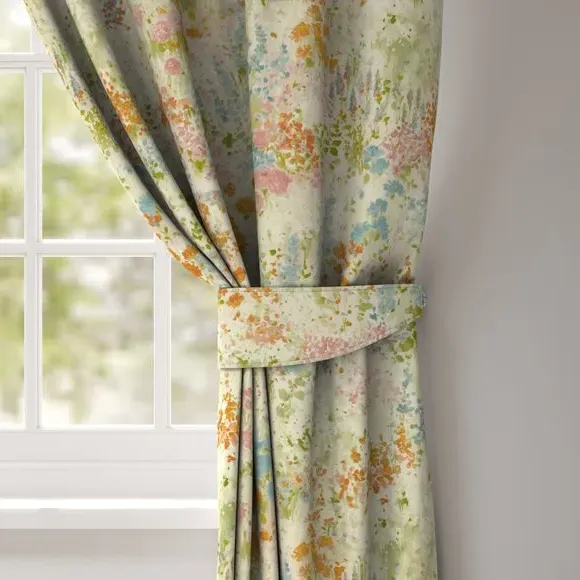 Curtain Tieback Floral Print - Clementine, Cotton