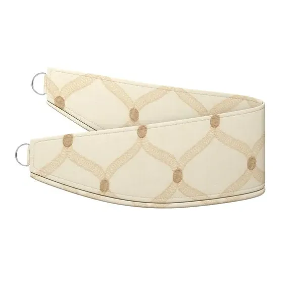 Curtain Tieback Geometric Design - Natural, Polycotton