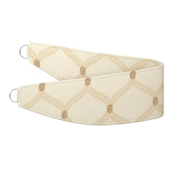 Curtain Tieback Geometric Design - Natural, Polycotton