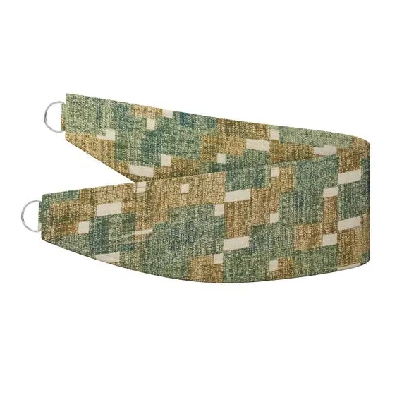 Curtain Tieback Geometric Pattern - Leaf, Cotton