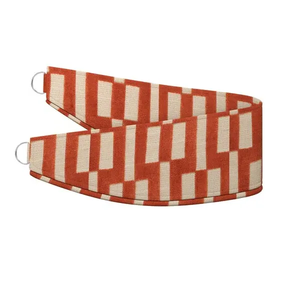 Curtain Tieback Geometric - Terracotta, Polycotton