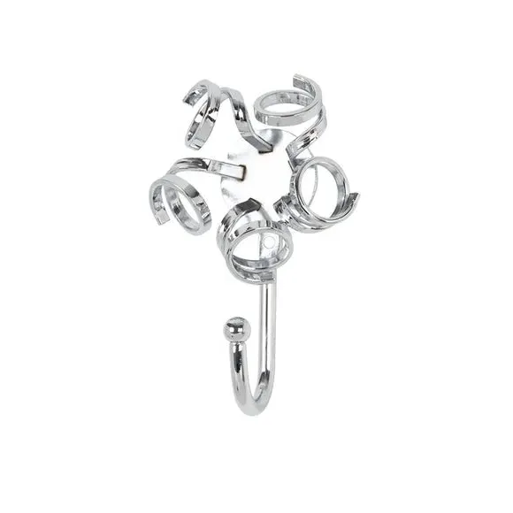 Curtain Tieback Hooks with Swirl Design - Chrome