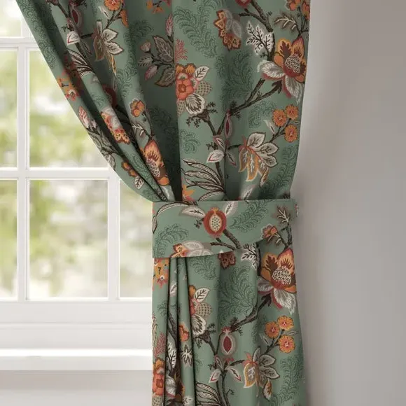 Curtain Tieback Jacobean Design - Fern, Velvet image