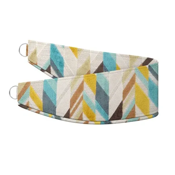 Curtain Tieback Jacquard Print - Teal, Polyester