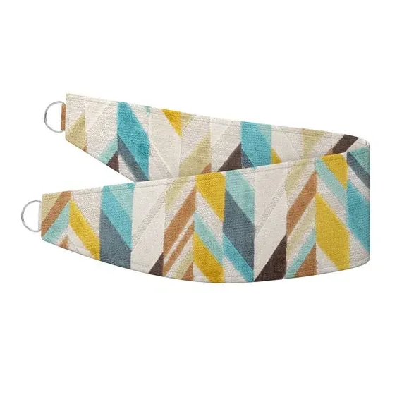 Curtain Tieback Jacquard Print - Teal, Polyester