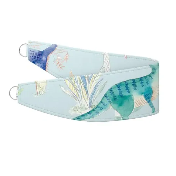 Curtain Tieback Jurassic Print - Blue, Cotton
