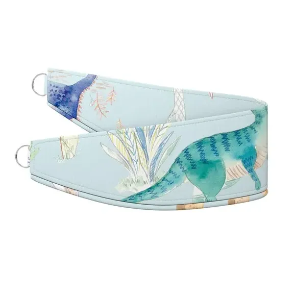 Curtain Tieback Jurassic Print - Blue, Cotton
