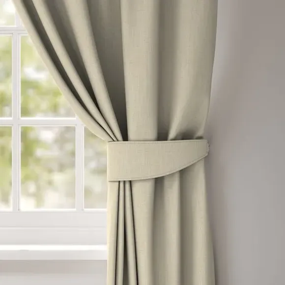 Curtain Tieback - Natural, Herringbone Fabric image