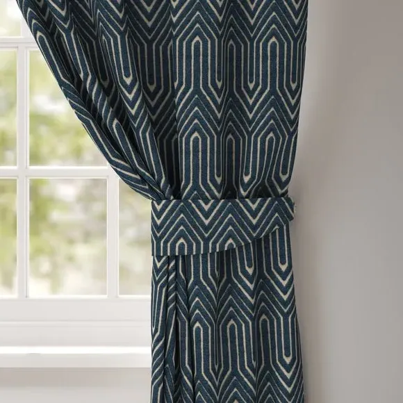 Curtain Tieback - Navy, Velvet image