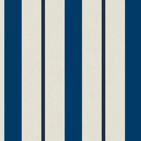 Curtain Tieback Striped - Navy, Cotton