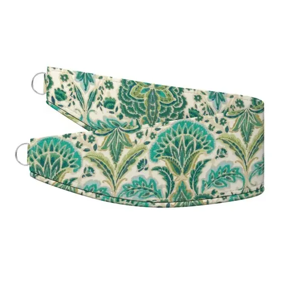 Curtain Tieback Traditional Print - Green, Cotton