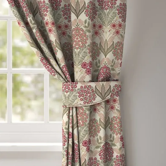 Curtain Tieback Traditional Weave - Raspberry