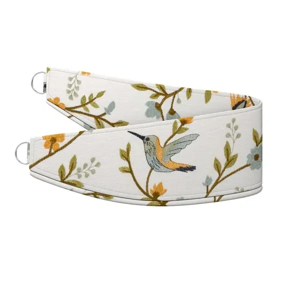 Curtain Tieback with Birds & Floral - Orange